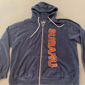 MV Sport Heathered Blue Zip-Up Jacket